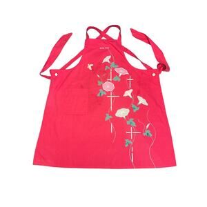 HANAE MORI Apron Vintage JAL Japanese Airlines Uniform Designer Floral